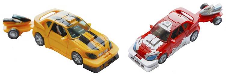 MGS04 Bumblebee and Cliffjumper in vehicle mode