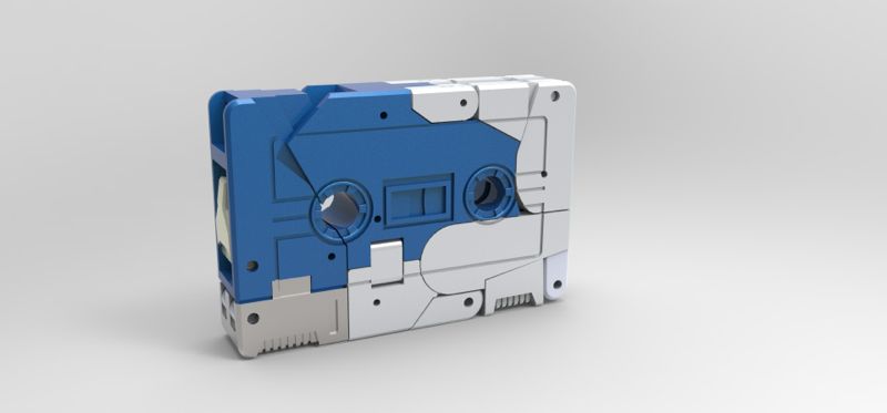 Blue Iron Paw recolor in microcassette mode